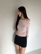 ユーエルボートネックシャーリング長袖Tシャツ