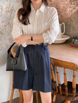 [SHOPPERMADE] S/Sシーズンストライプシャツ (2color) (6695546716278)