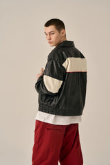 COLOR TONING LEATHER JACKET