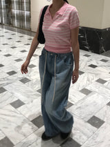 Ellie string denim pants