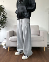 Side Snap Wide Sweatpants
