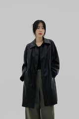 レザ―ハーフジャケット/Leather half jacket (2color)