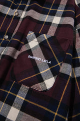 ミッドナイトワインチェックシャツ/Midnight Wine Check Shirt S110 Burgundy