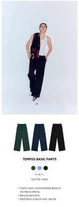 テンパスベーシックパンツ/TEMPUS BASIC PANTS [BLACK]
