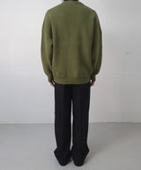 RE:ON RELAXED KNIT SWEATER (KHAKI)