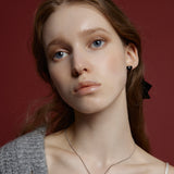 プチハートピアス/Petite Heart Earrings_Black