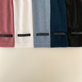 サイドシャーリングレーベルタートルネックTシャツ