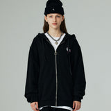グラフィティプリンティングフードジップアップ/GRAFFITI PRINTING HOOD ZIP-UP-BLACK