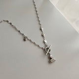 トグルバーハート2ウェイネックレス/ssgh toggle bar heart two-way necklace