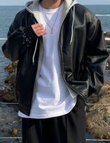 メリーディタッチャブルフーディライダージャケット / MELLY DETACHABLE HOODY RIDER JACKET(2COLOR)