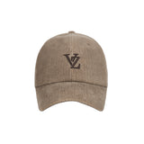 3D Monogram pigment Washing Corduroy Over Fit Ball Cap Camel