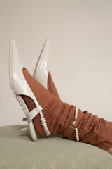 pearl heart anklet