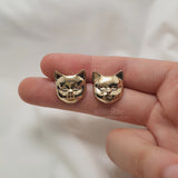 キャットフェイスピアス / Melbie The Cat Series - Cat Face Piercing (Gold)