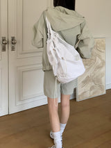 ナイロンストリングメッセンジャークロスビッグリュック/Shope Nylon String Messenger Cross Big Backpack