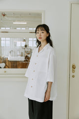 ユニセックスフォールディングシャツ/unisex folding shirts white