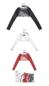 チョーカー シースルー クロップトップ / TOP(9370) Choker See-through Crop