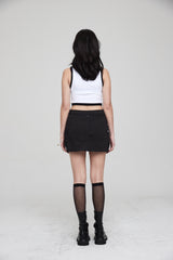 mii リブ クロップタンクトップ / mii RIBBED CROP TANK TOP WHITE