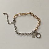 ユニークバーティカルビンテージチャームチェーンブレスレット/gs Unique Vertical Vintage Charm Chain Bracelet