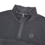 PIGMENT WASHING HIGH NECK HALF ZIP UP [CHARCOAL]