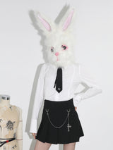 0 6 cross chain pleated skirt (6601591947382)