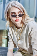 Lock pendant Necklace - Gold (4622111309942)