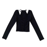 Chewing halter slit tee