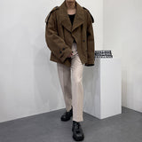 レッグ アップ サイド スリット スラックス / UN702 Leg Up side slit slacks (2 colors)