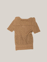 CROCHET PULL OVER [ CAMEL ]