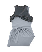チェーンリンクレイヤードトップ / Chain Link Layered Top _ Grey