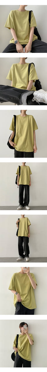 Standard Basic Plain Short-Sleeved Tee