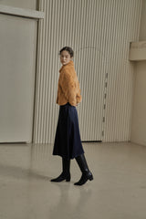フェイクファーショートコート/FAKE FUR SHORT COAT_ORANGE