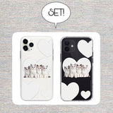 ホワイトラブキャッツアイフォンケース / [set] white love cats case