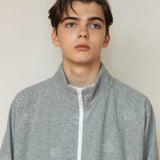クラウンスムースジップアップ/CROWN SMOOTH ZIP-UP_GREY