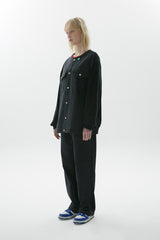 スプライスドデニムジャケット / Spliced denim jacket (black)