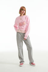 ビッグチェリーホログラムクロップスウェットシャツ / BIG CHERRY HOLOGRAM CROP SWEATSHIRT [PINK]