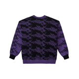 ボミングニットセーター / Bombing Knit Sweater - Black / Dark Purple