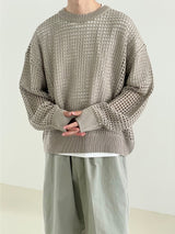 Netting round neck knit