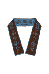 ROSE JACQUARD SCARF #BROWN