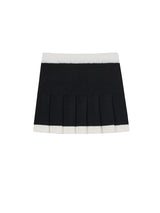 ブークルニットプリーツスカート/BOUCLE KNIT PLEATS SKIRT BLACK
