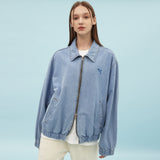 Dolphin embroidery denim jacket (6686417879158)
