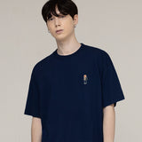 タトゥーエンブロイダリーストライパーショートスリーブT / Tattoo Dog Embroidery Striper Short Sleeve Tee_5color
