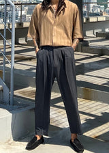Soft punched-knit collar shirt 3COLOR