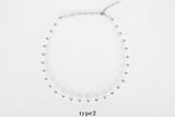 No.8707 HOLY IN CODE pearl & surgical 3type necklace (6615452287094)