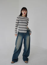 ウエストオープンニット / Waist open knit (4color)