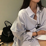 [BELLIDE MADE] オックスフォードストライプボーイフィットシャツ