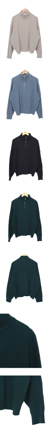 ラムスウールニットウェアハーフジップアップ / lambswool knitwear half zip-up
