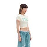 939 LOGO CROP TOP (LEMON)