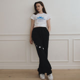 ラブクローバークロップTシャツ/Love Clover crop t-shirt [2 Color]