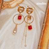 メルビーザキャットシリーズ - パーティークイーンピアス / Melbie The Cat Series - Red Party Queen Piercing