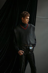 スクエアラムウールベスト / Square Lambs Wool Vest (4445006135414)